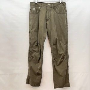 Kuhl Pants Men's 34x32 Tan Revolvr Rogue Vintage Patina Dye Outdoor Hiking Khaki